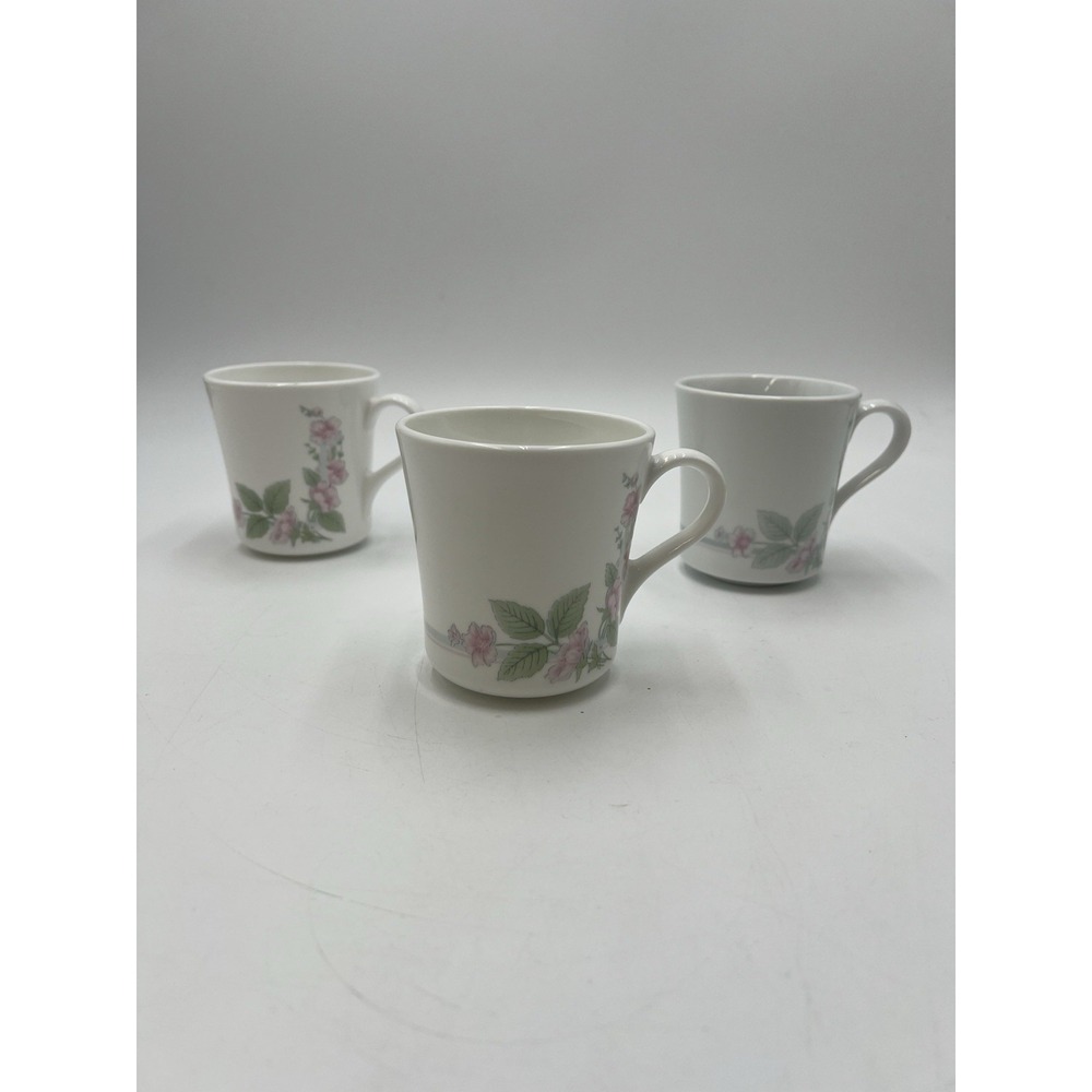 Vintage 90s Corelle Veranda Mugs Cottagecore Farmhouse Floral Decor Corning USA
